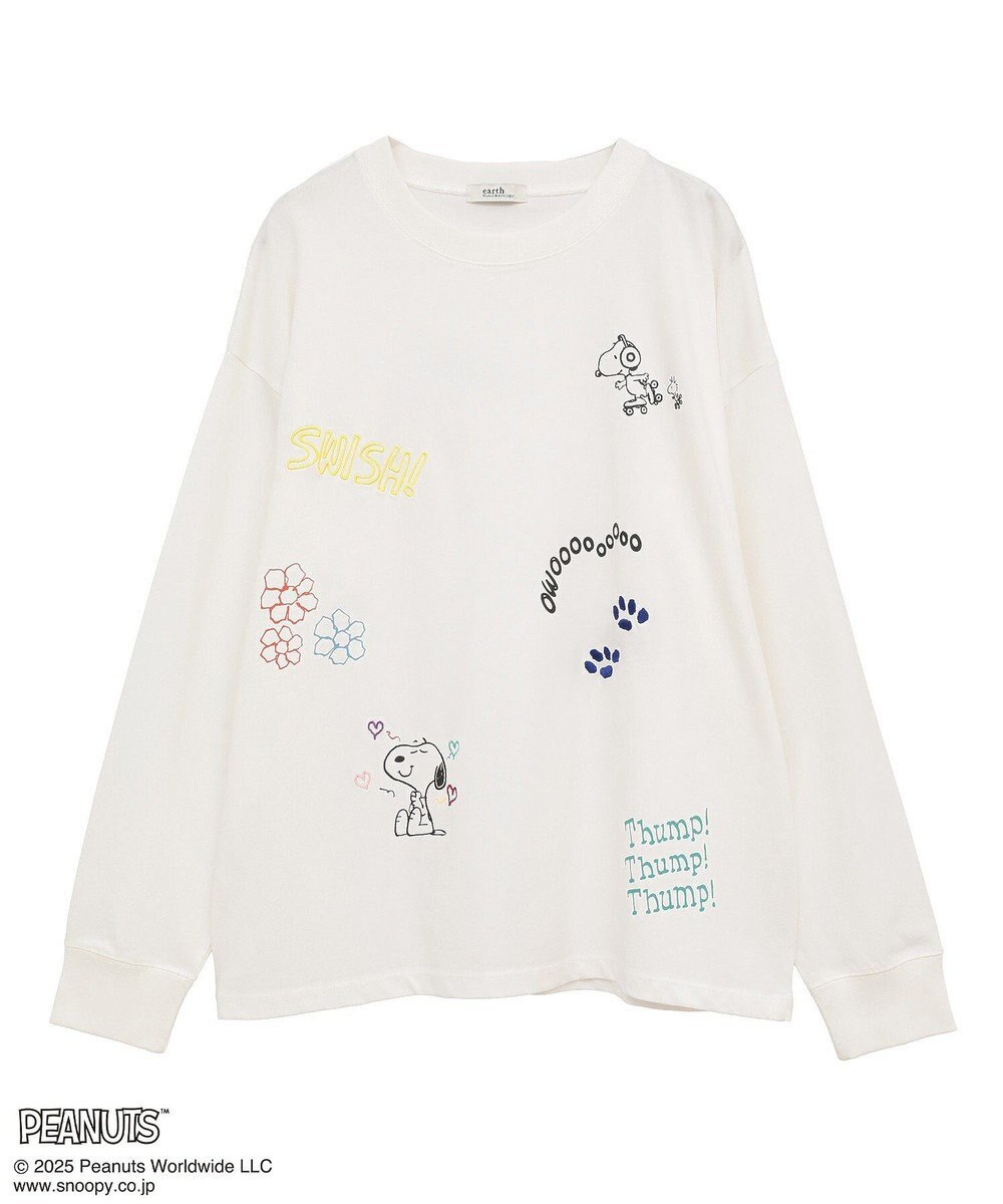 earth music&ecology 【綿100％】ＰＥＡＮＵＴＳ／ｅａｒｔｈ　マルチカラーアートロンＴ 