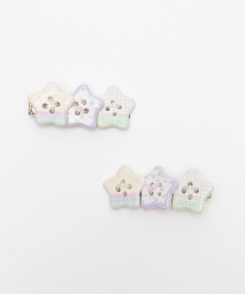 WEGO L2Pモチーフボタンヘアクリップ 
