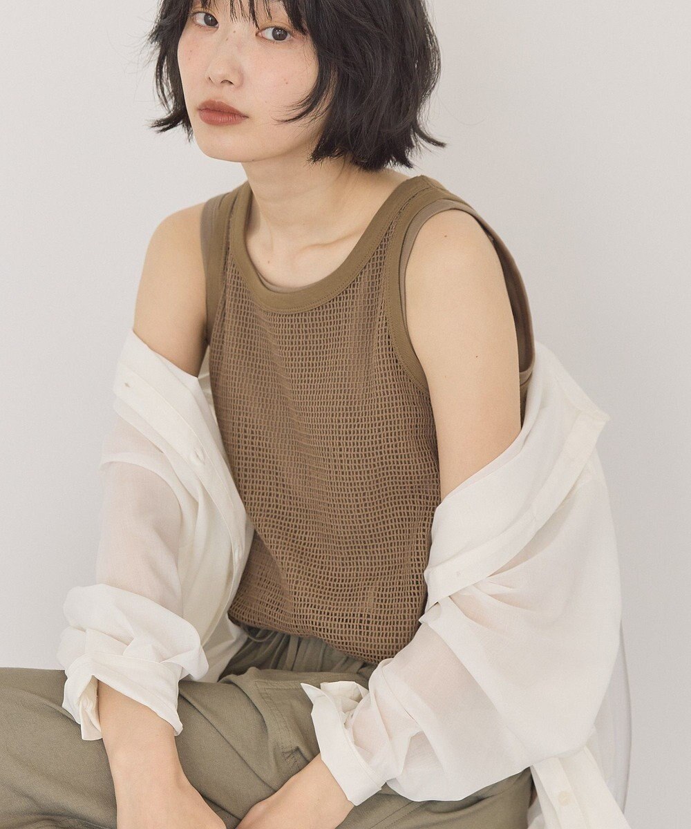 AMERICAN HOLIC 【２点セット】メッシュレイヤードタンクトップ 