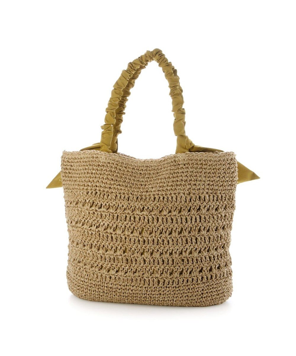 UNBILLION カシュカシュ cachecache / 下がりリボン柄編みトート カゴバッグ 
