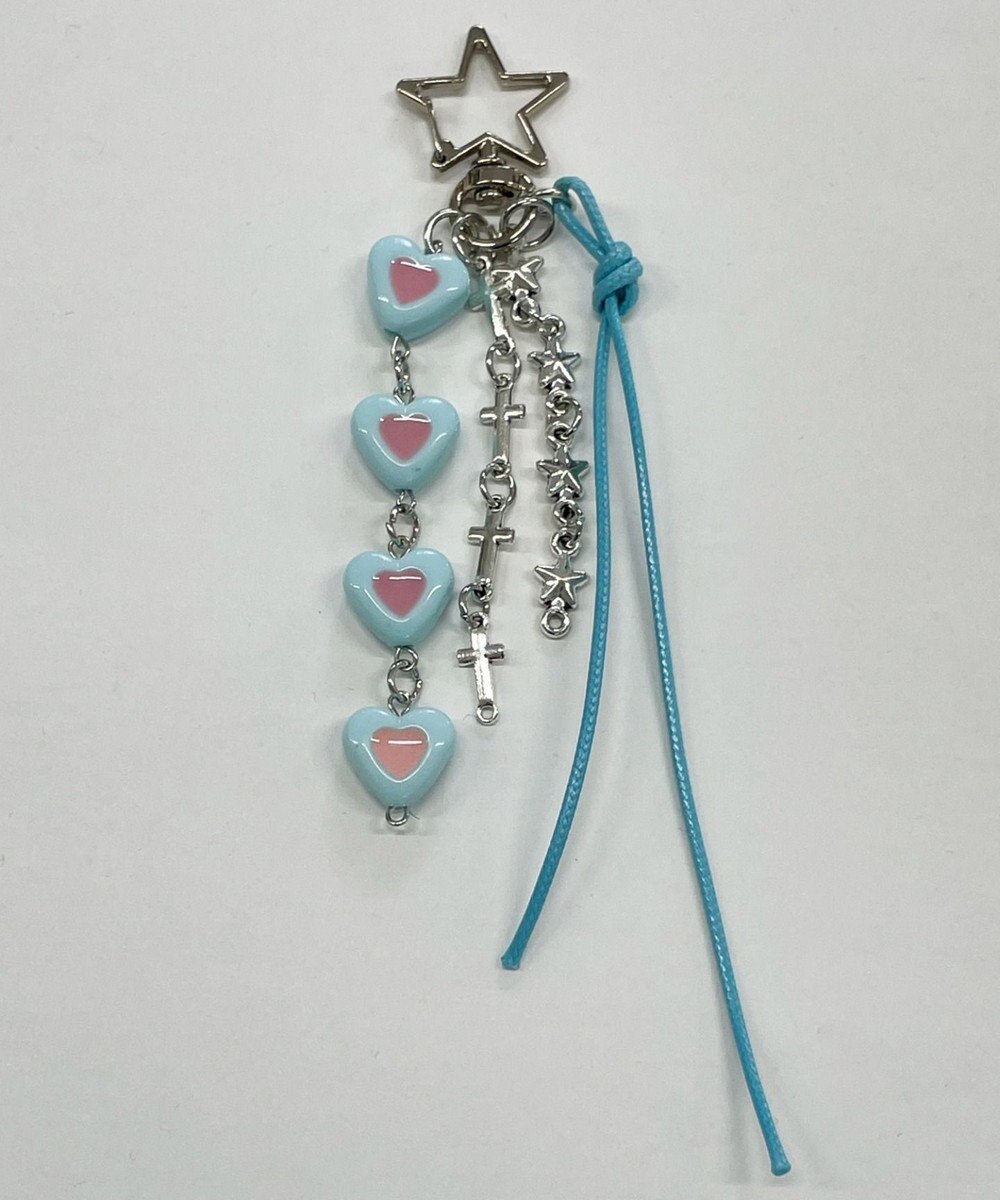 WEGO 4連カラーハートキーホルダー 