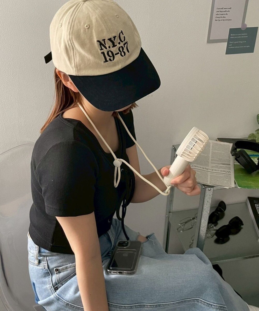 WEGO 【冷却/携帯扇風機/熱中症対策】カラビナ付ハンディファン 