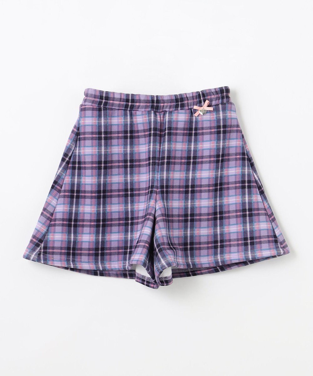ANY KIDS 裏シャギーチェックショートパンツ 
