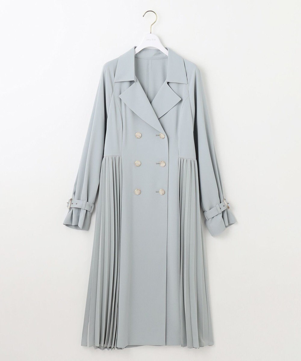 ANY SIS 【UVカット・花粉ガード】プリーツデザイントレンチ コート 