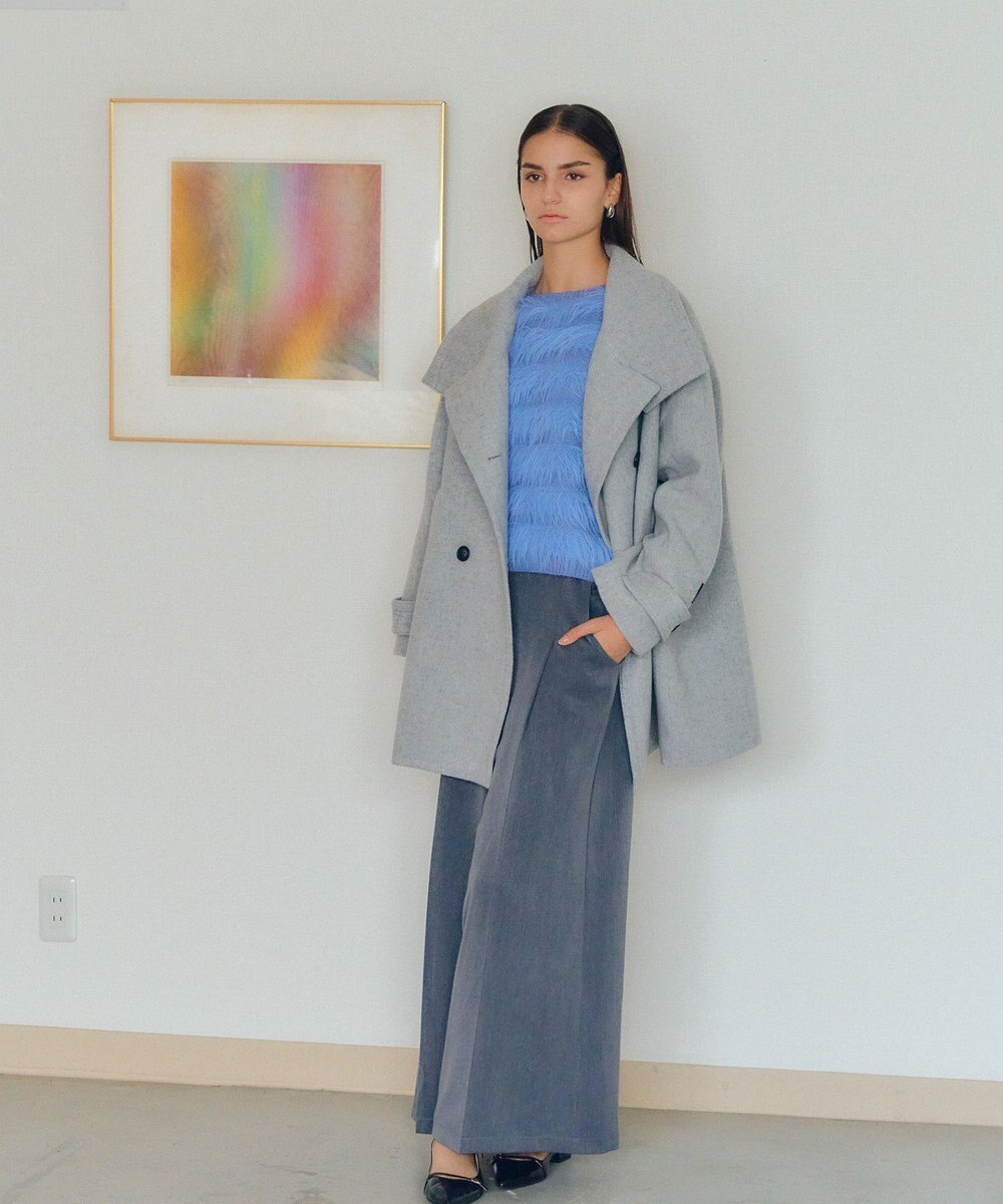 YECCA VECCA フェザーボーダーニット 