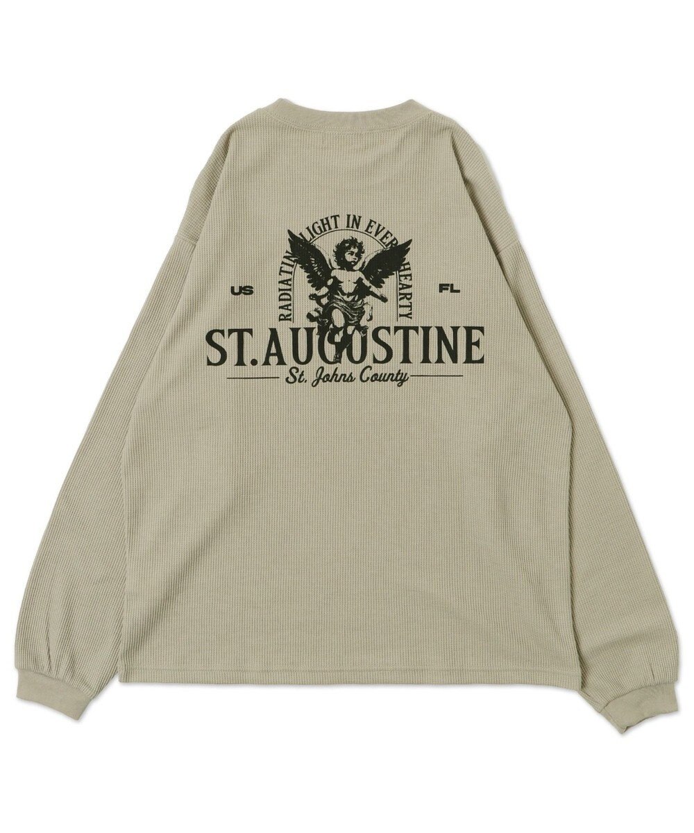 WEGO ワッフルグラフィックT（LS） 