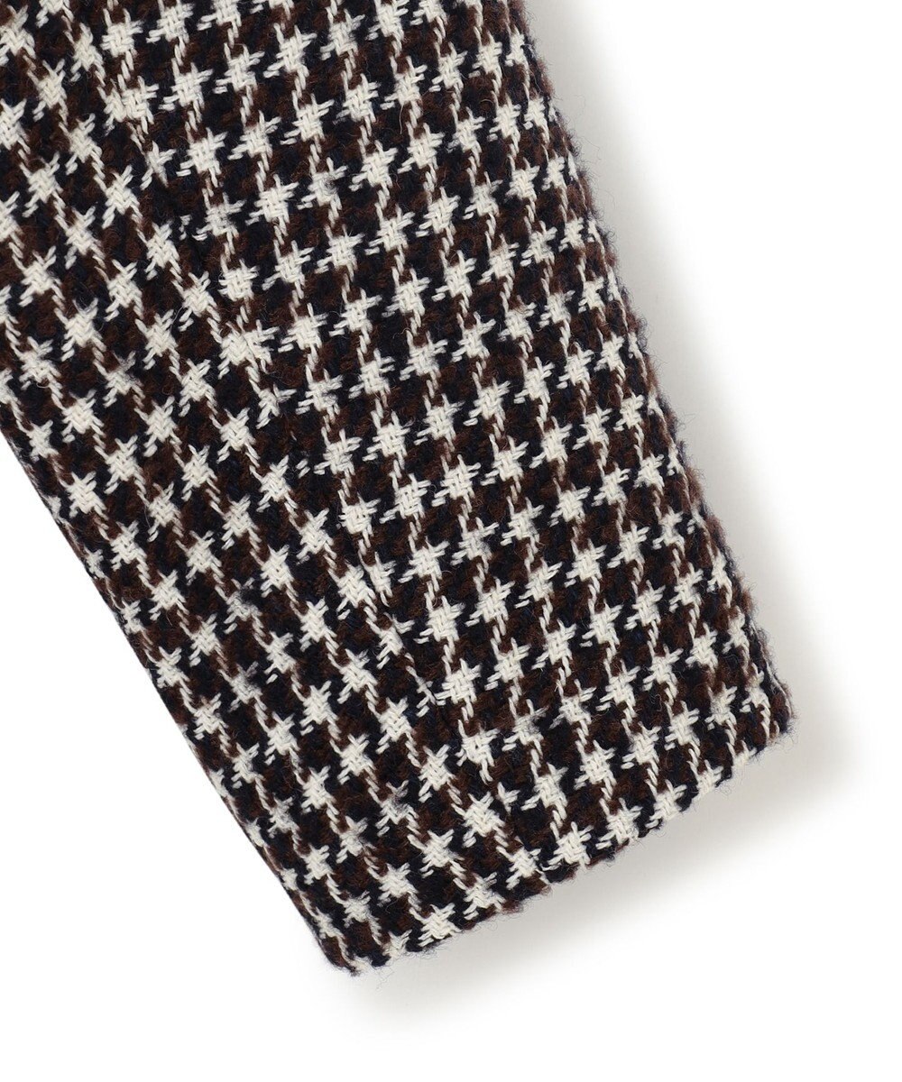 23区 S チェック ツイード ノーカラーコート 