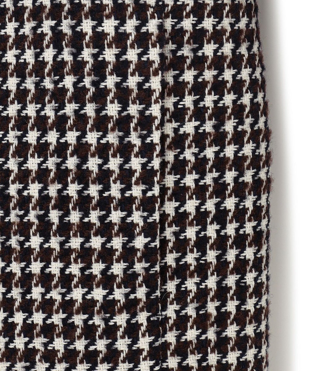 23区 チェック ツイード ノーカラーコート 