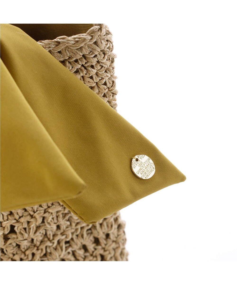 UNBILLION カシュカシュ cachecache / 下がりリボン柄編みトート カゴバッグ 