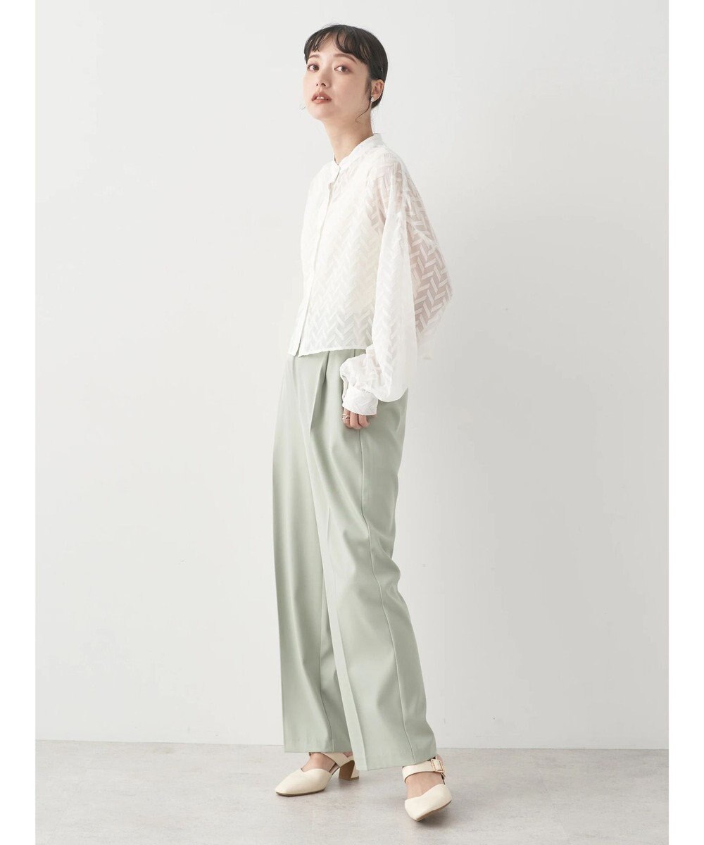 earth music&ecology ツッキリジャガードショートブラウス 