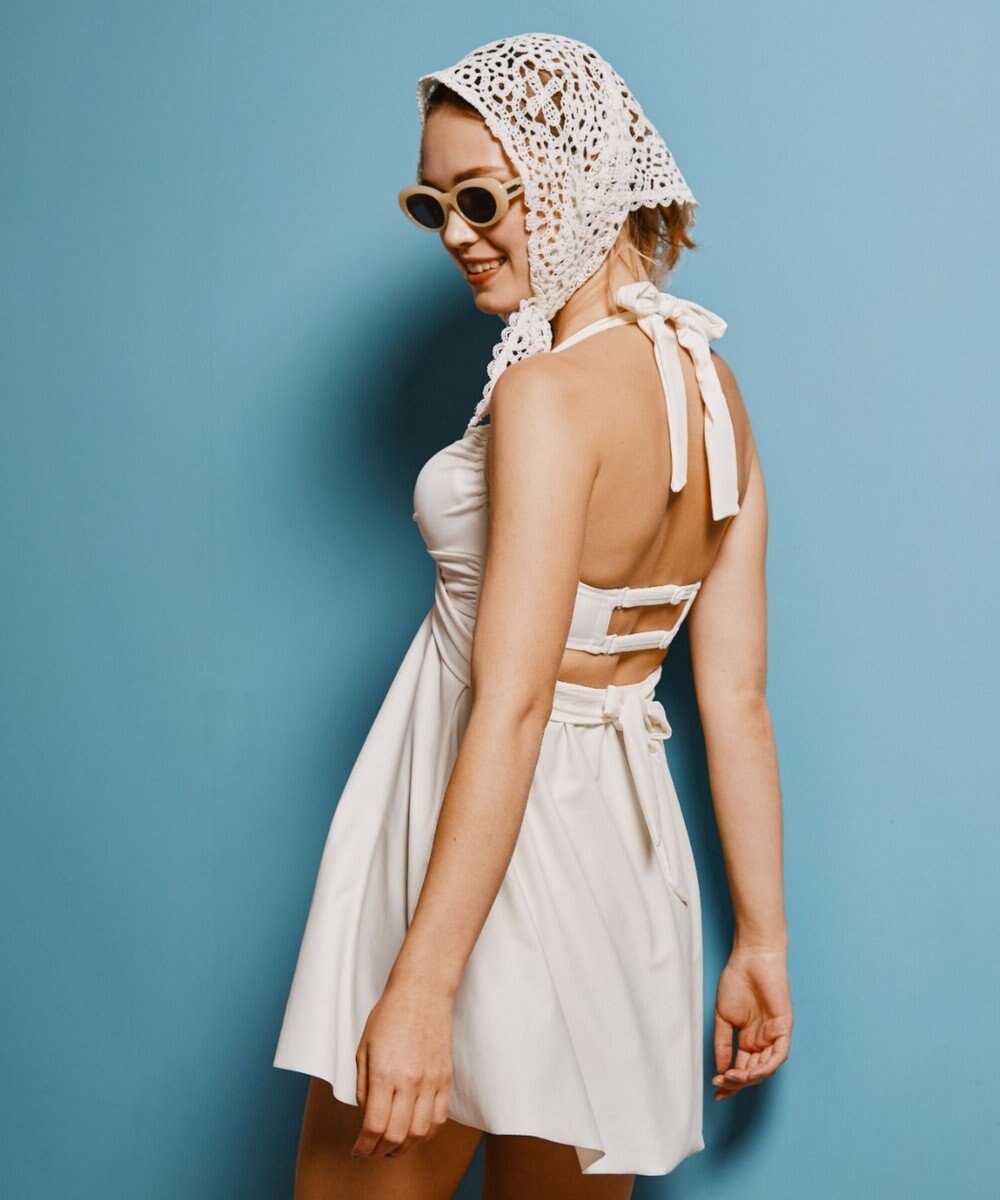 San-ai Resort（三愛水着楽園） ワコール定番商品カップ使用、GHIカップの大きなお胸に対応【グラマラスフィット】クロスワイヤーAライン水着　9D-M　【San-ai Resort（サンアイリゾート）】 