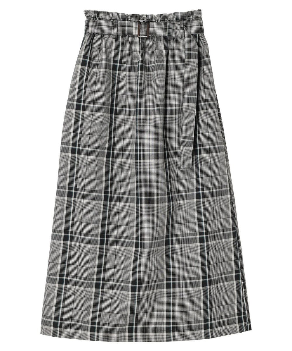 Green Parks 綿麻混バックルベルト付タイトスカート 