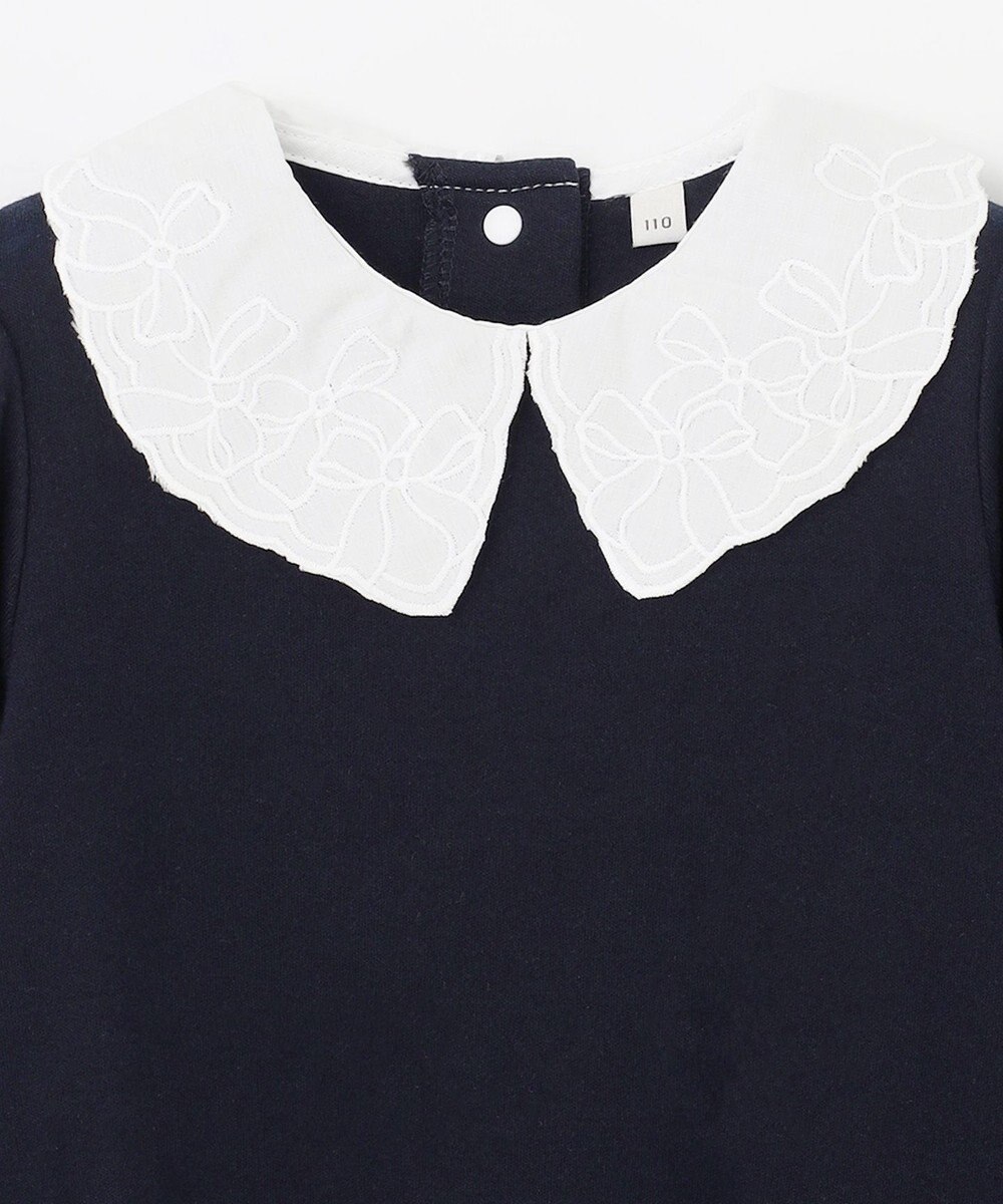 ANY KIDS 襟 刺繍 カットソー 