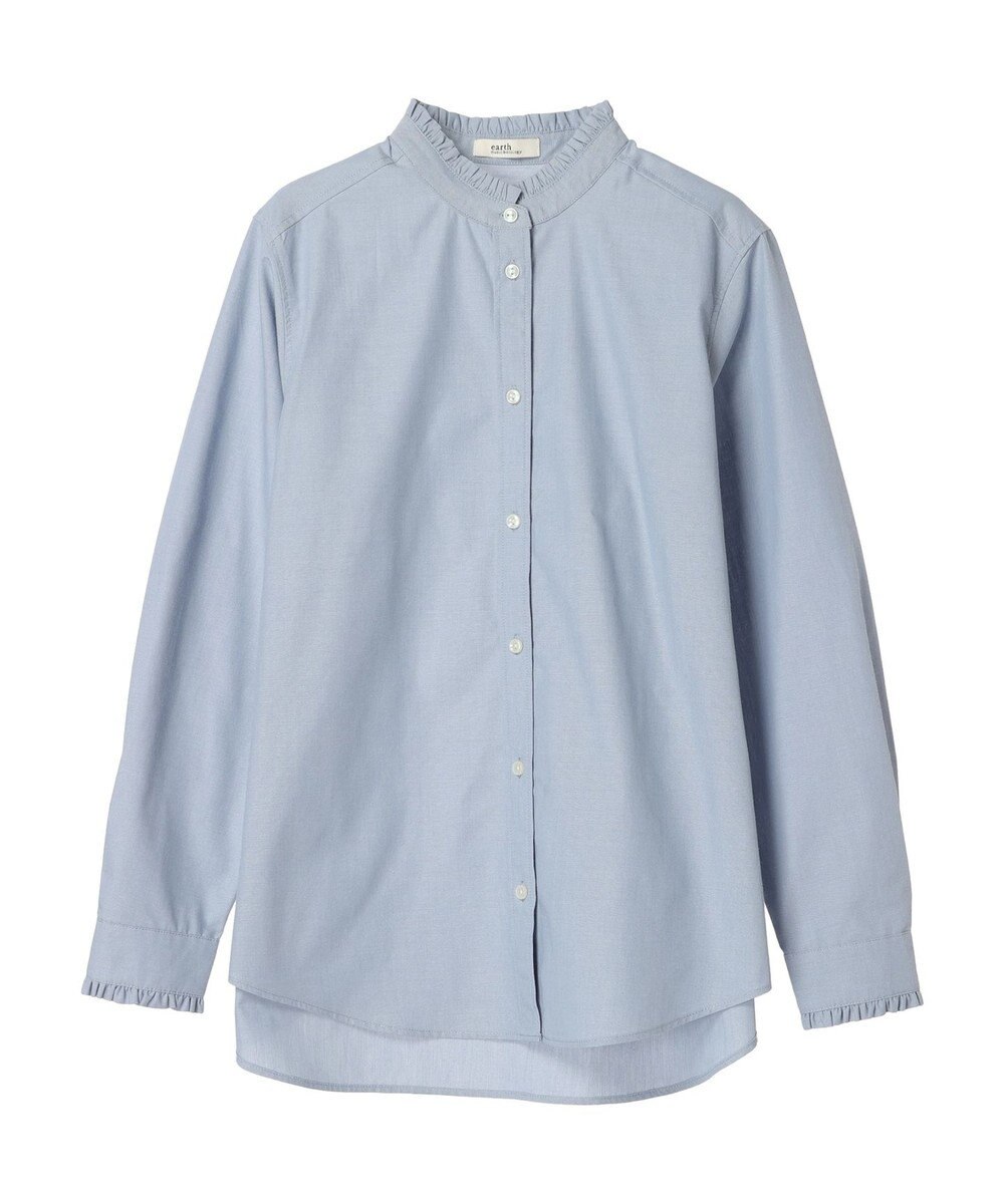earth music&ecology スタンドフリルシャツ 