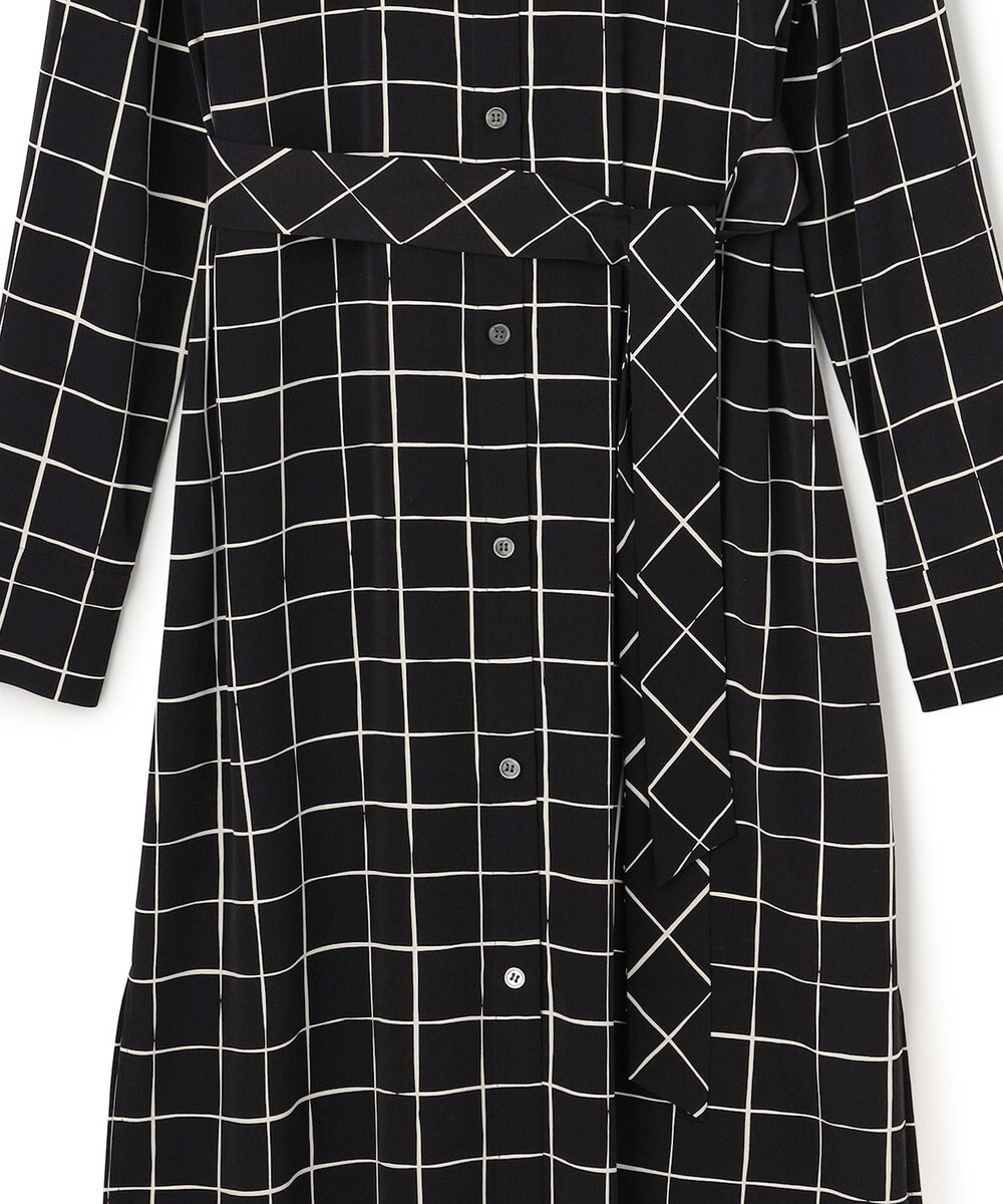 ICB L 【30th ANNIVERSARY】 ウィンドウペンプリント シャツワンピース 