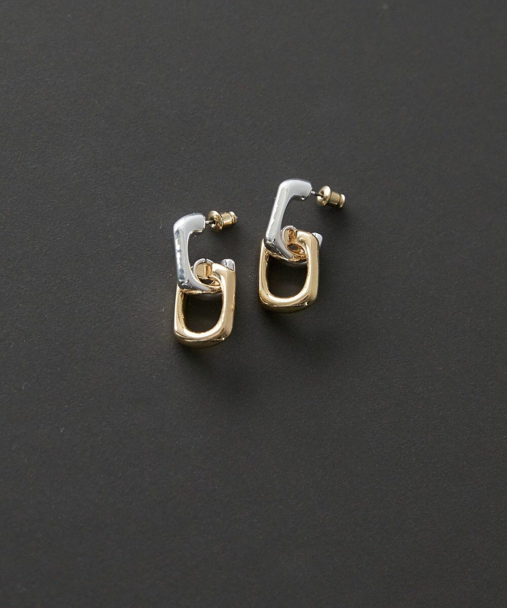 AMERICAN HOLIC コンビカラースクエアピアス 