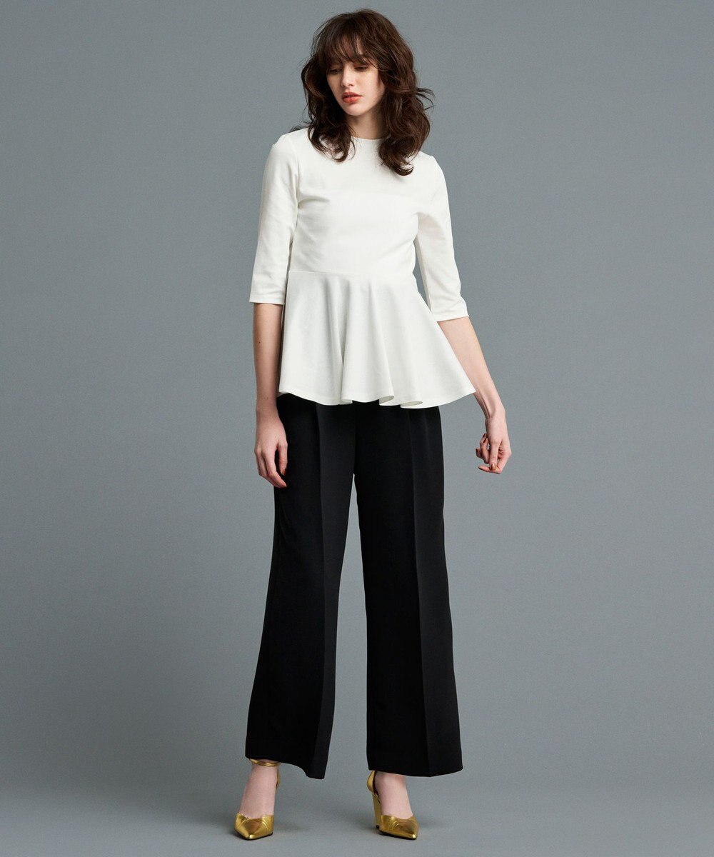 uncrave 【防しわ・洗濯機洗い可】ウォッシャブル ダブルクロス ワイドパンツ（uncrave STANDARD） 