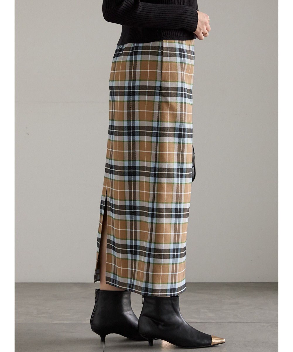 Te chichi チェックナロースカート 