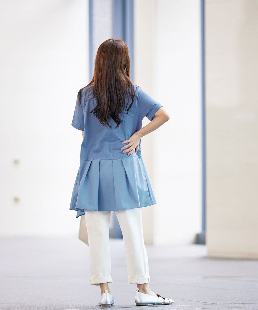 Tiaclasse L 【洗える】イレギュラーヘムチュニックブラウス 