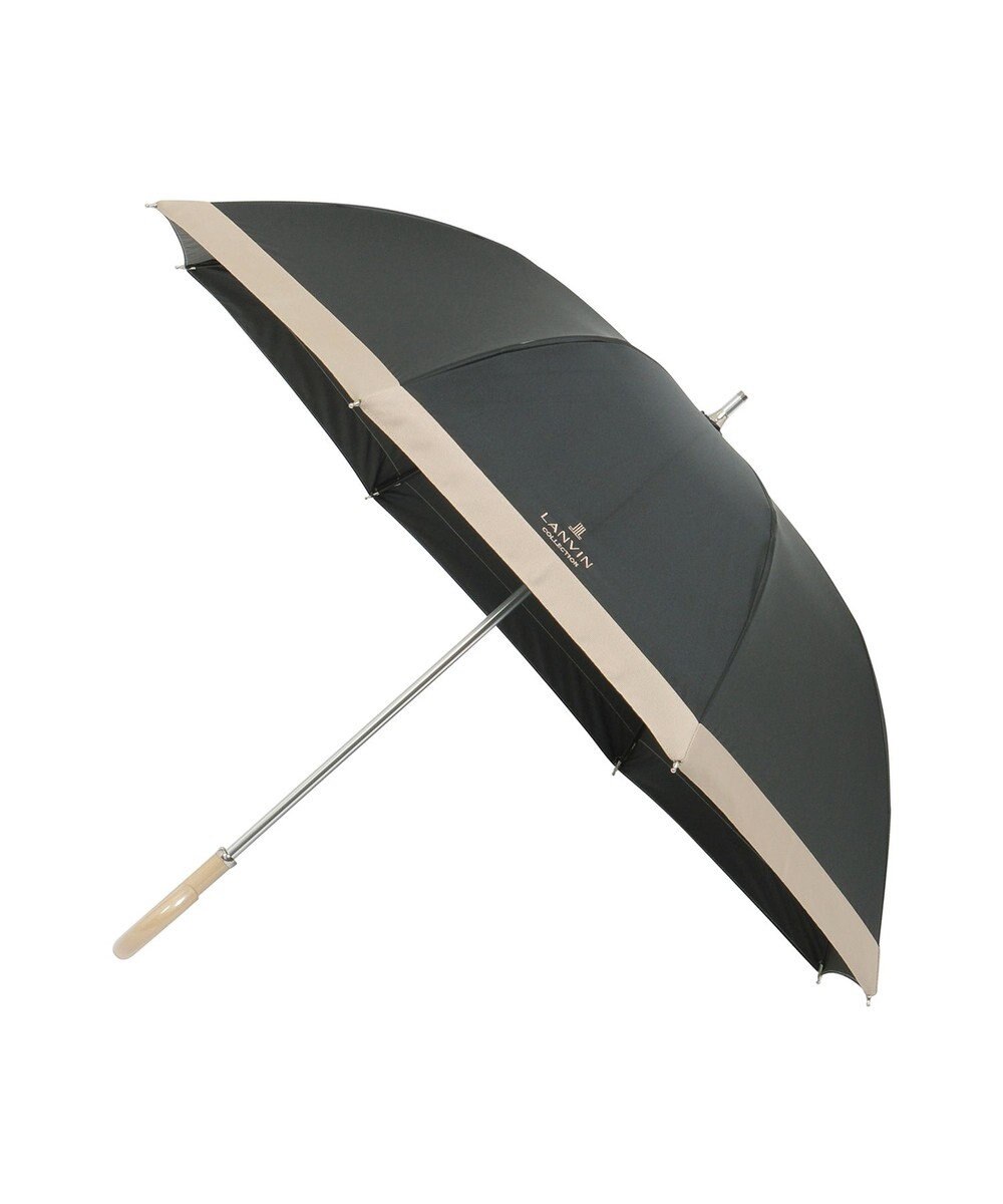 MOONBAT 【遮光/晴雨兼用日傘】LANVIN COLLECTION (ランバン コレクション)グログランリボン バイカラー 遮熱 UV 長傘 
