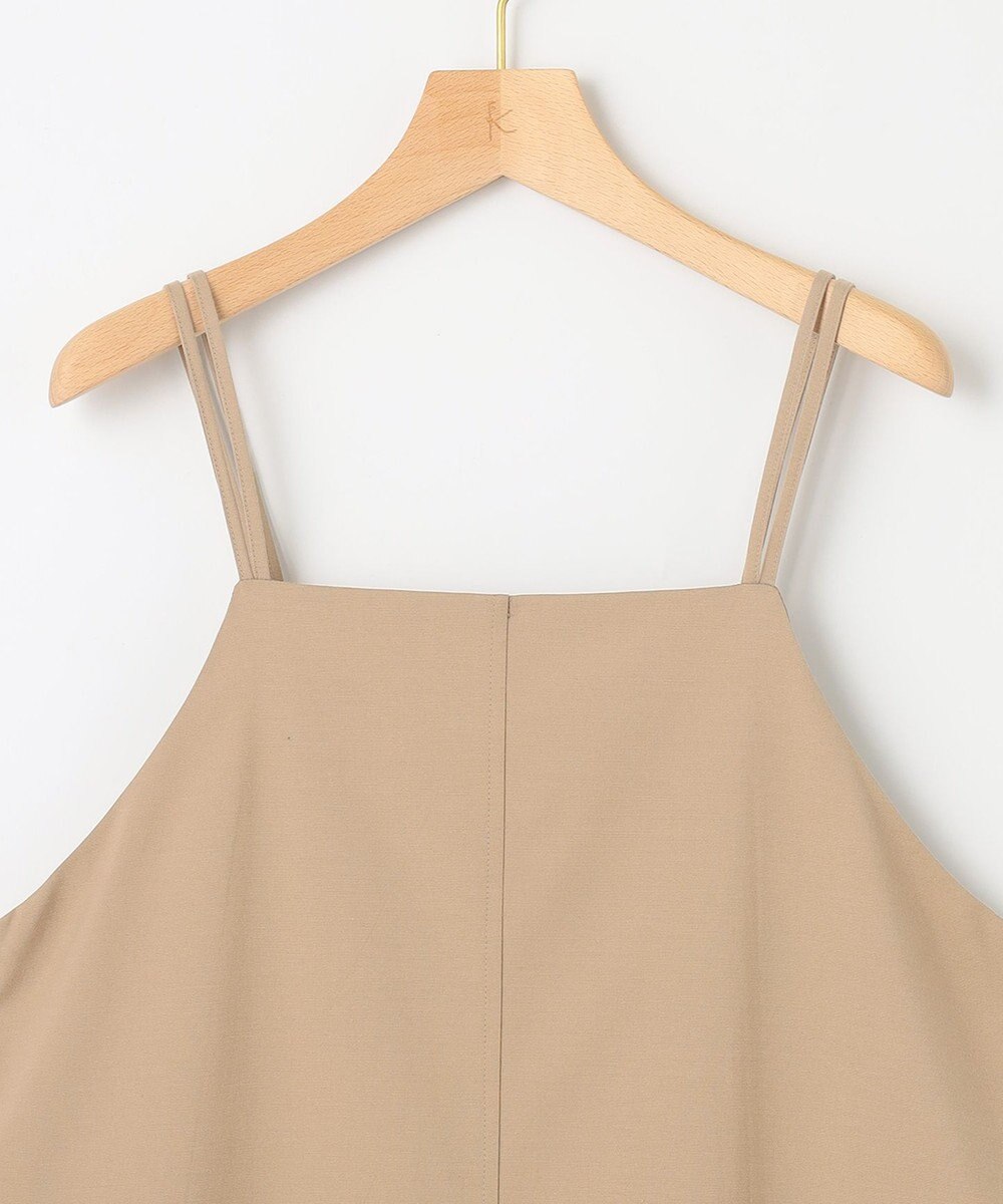 組曲 L 【洗える・シワになりにくい】リネン混オックスストレッチ キャミワンピース 