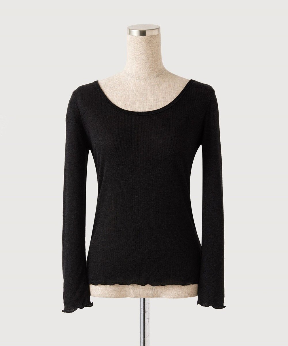 TOQUE 〈大草直子さんアドバイザー〉【天然素材】アルパカシルクリブ ロングT 