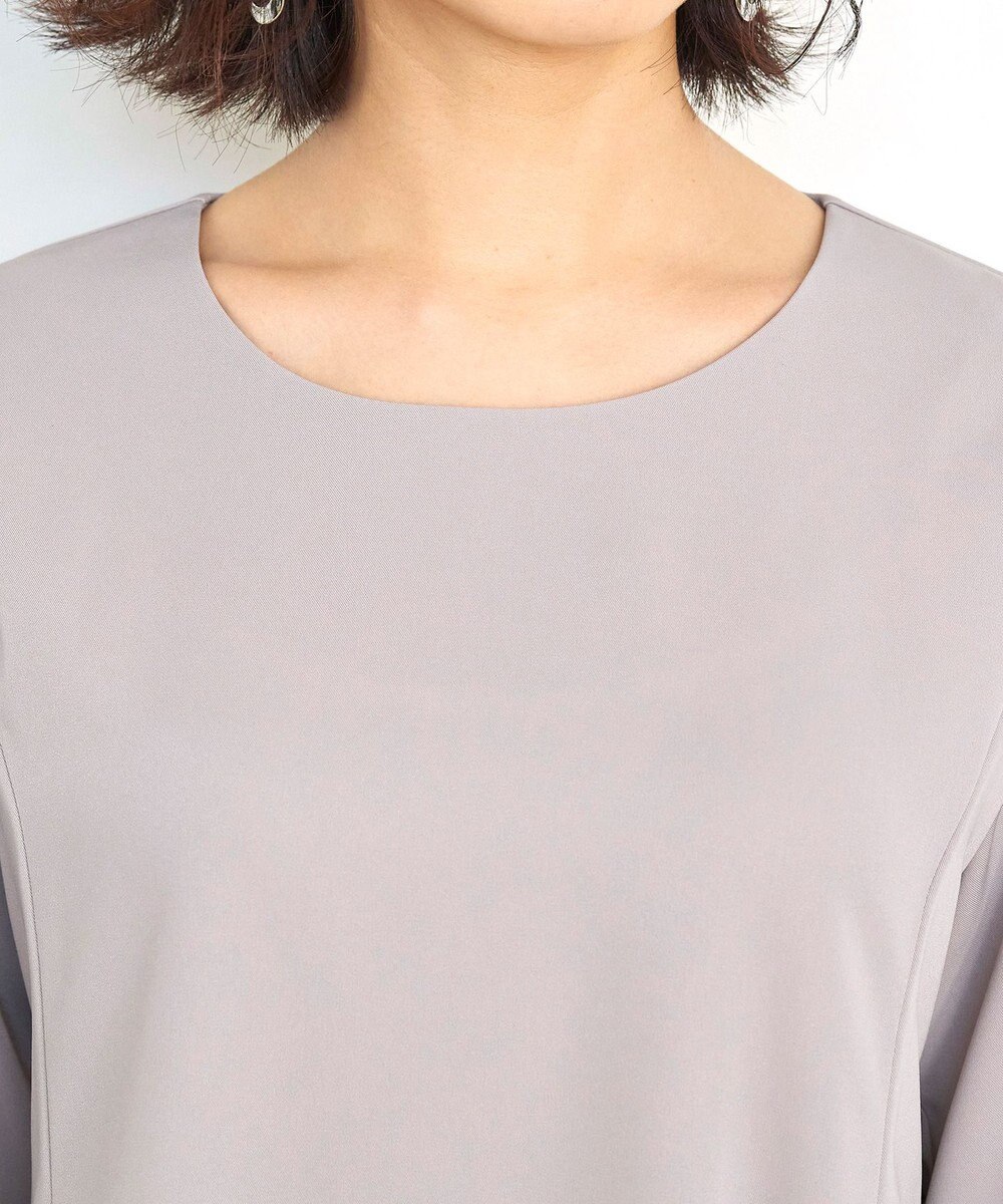 Tiaclasse L 【小倉優子さん着用・選べる袖TYPE・洗える】バックフレアチュニック 