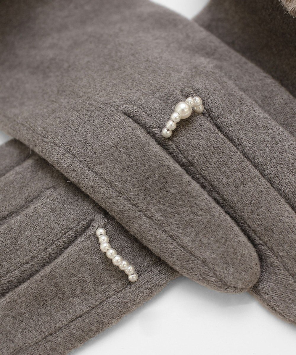 ORuKuBET 【オンワード・クローゼット限定】パールリング風エコファージャージグローブ (WOMEN)【スクワラン加工 / 抗菌機能・タッチパネル対応】 