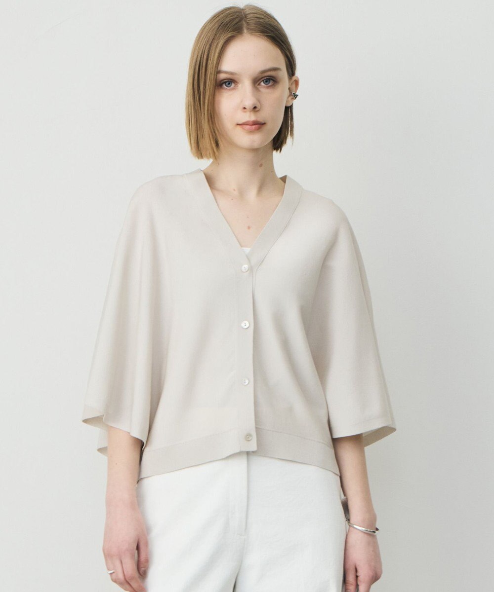 ICB L フライスリーブ Vネックカーディガン 