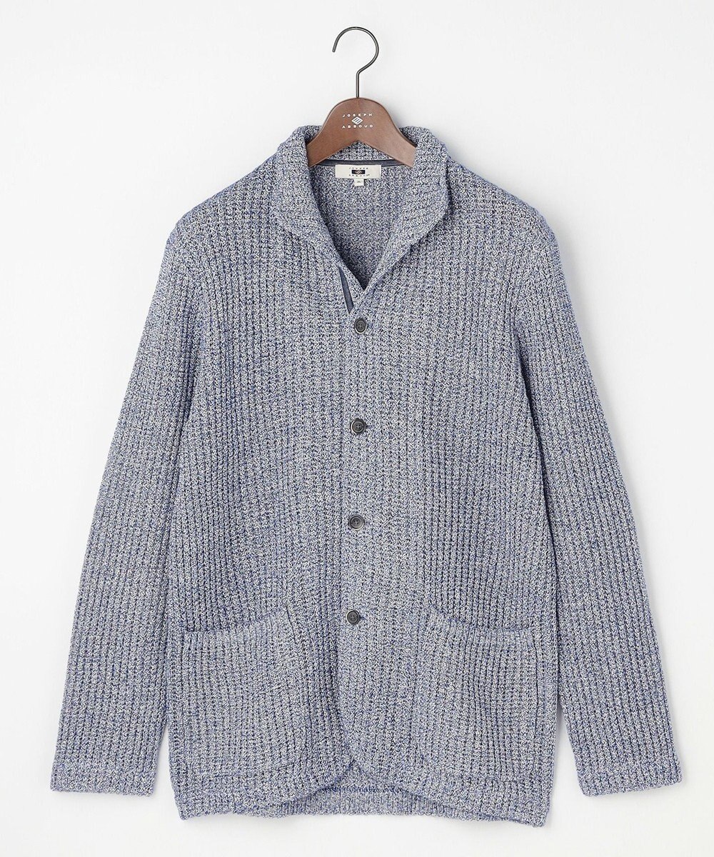 JOSEPH ABBOUD 【キングサイズ・エコ素材和紙使用・日本素材】和紙杢メッシュクルーネック ニットジャケット　26SSモデル 