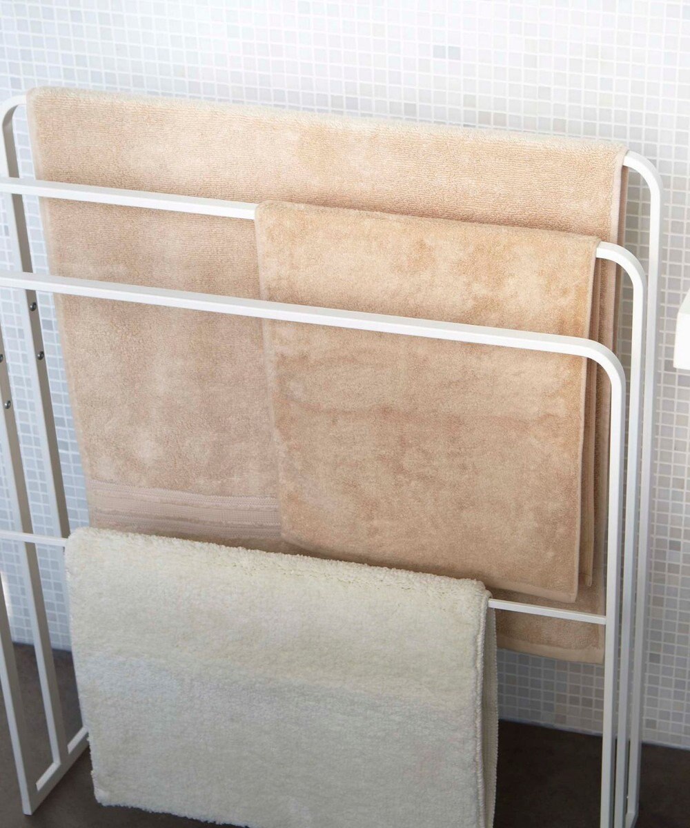 tower 横から掛けられるバスタオルハンガー 3連 タワー ホワイト 