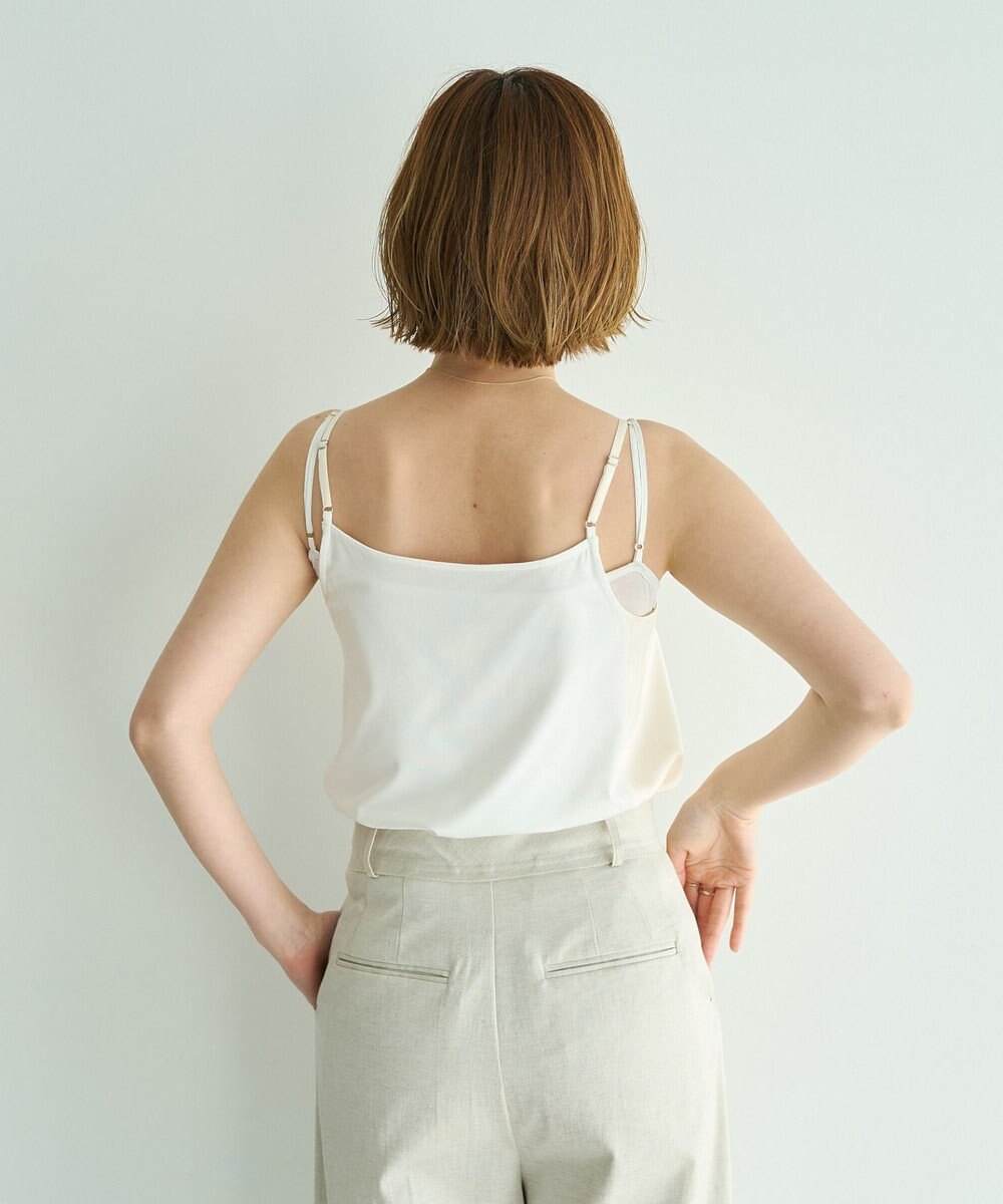 YECCA VECCA ボートネックサテンキャミ 