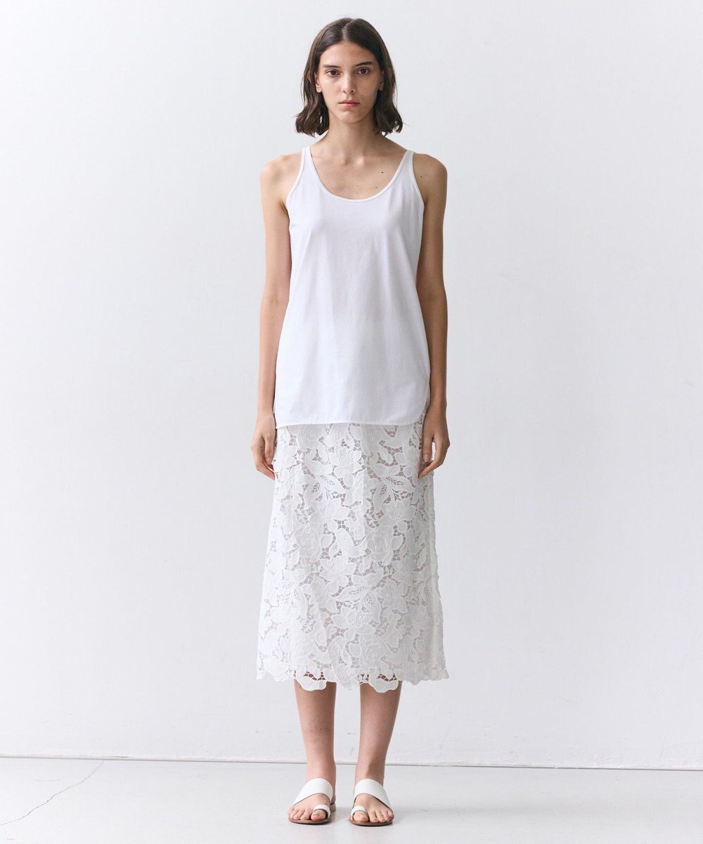 BEIGE， 【洗える】BROIS / コットンシャツテールタンクトップ 