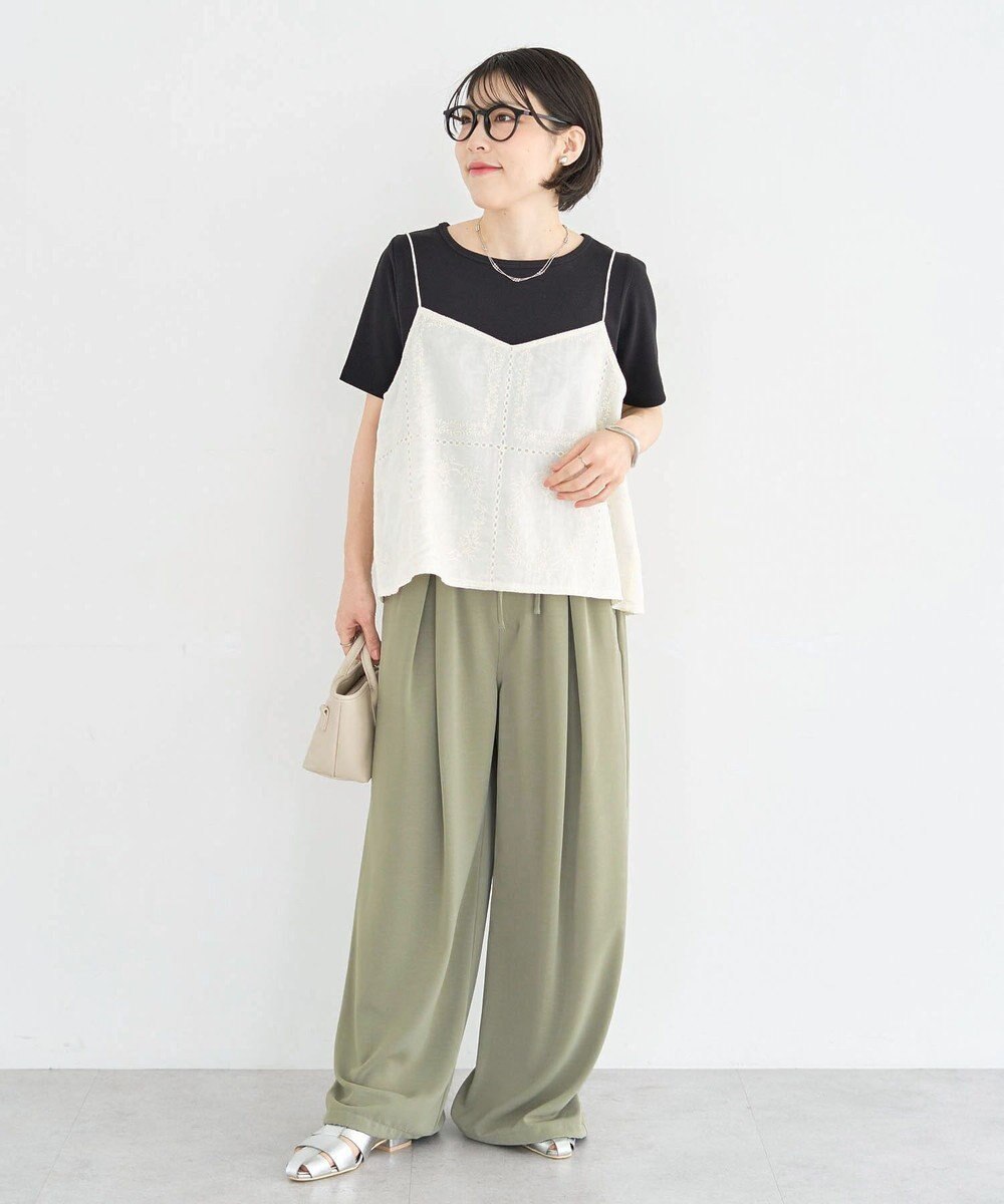 Green Parks 前後２ＷＡＹレース刺繍ビスチェ 