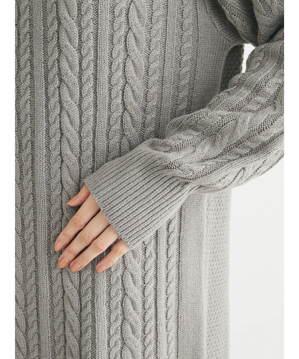 Green Parks ケーブルニットミニワンピース 