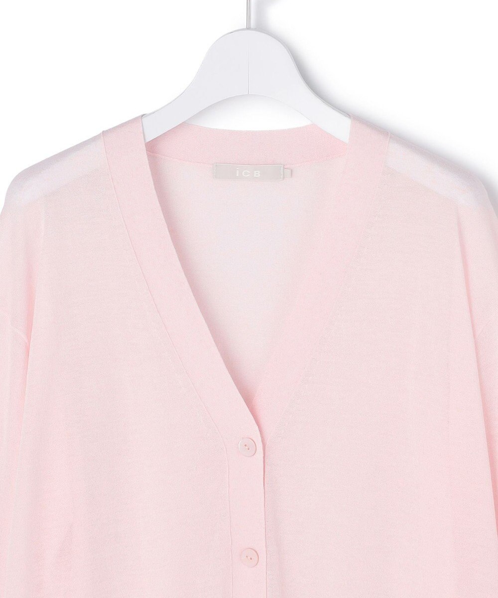 ICB 【先行予約】 リネンブレンドシアー カーディガン 