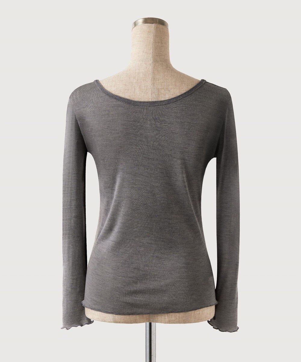 TOQUE 〈大草直子さんアドバイザー〉【天然素材】アルパカシルクリブ ロングT 