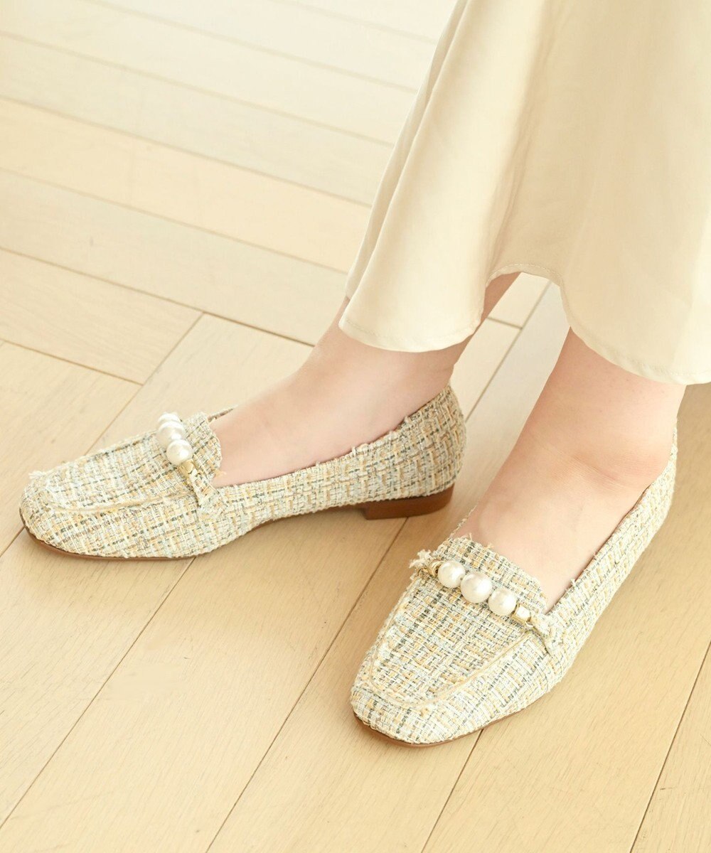 nouvelleRobe Oū 【本革・高反発】Pearl loafers スクエアトゥパルビットローファー 