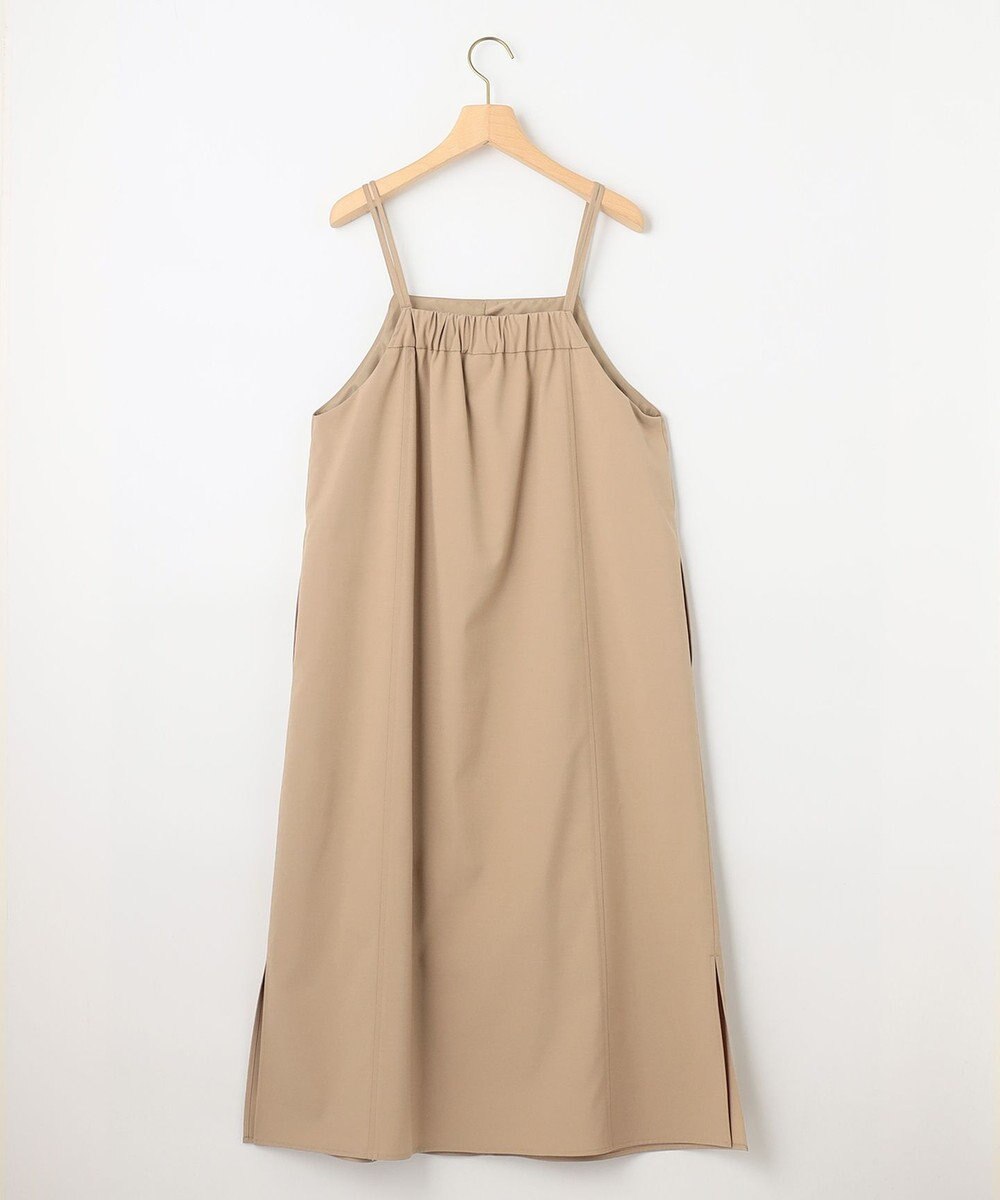 組曲 S 【洗える・シワになりにくい】リネン混オックスストレッチ キャミワンピース 