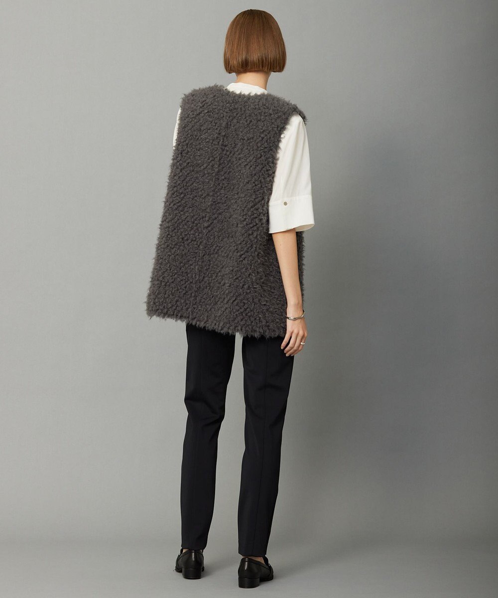 ICB 【リバーシブル着用可能】フェイクムートン ジレ 