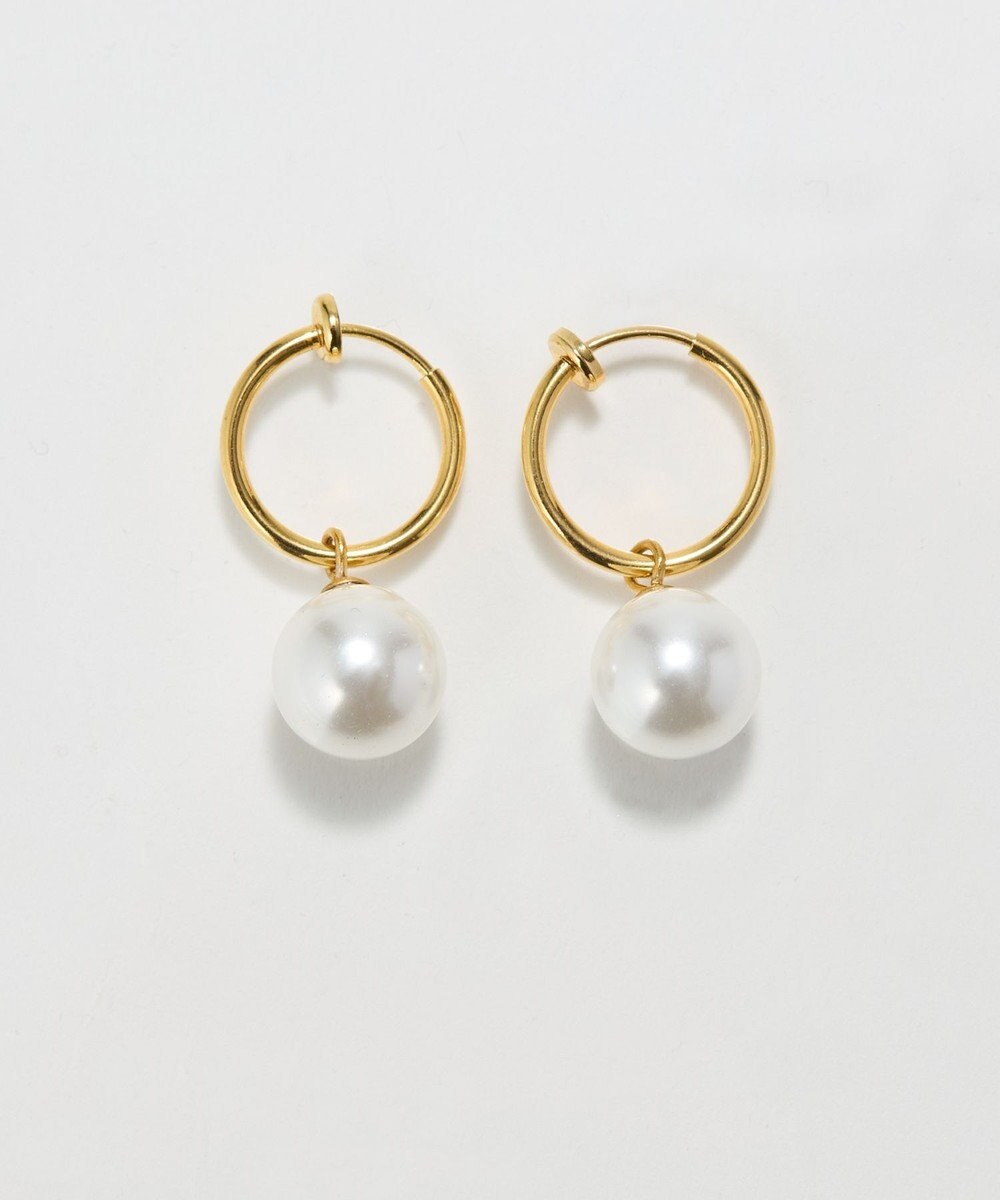 Phoebe 〈金属アレルギー対応〉バランスパールフープイヤリング　ゴールド/ステンレス/大ぶり/存在感◎/主役級 