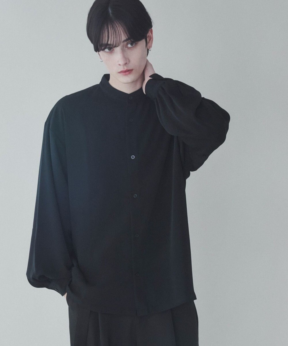 WEGO トロミBIGバンドカラーシャツ 