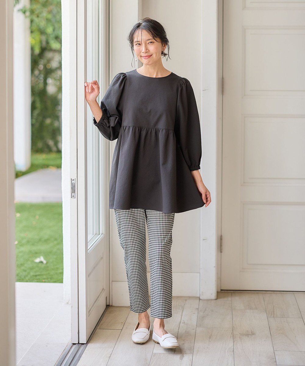 ANY L サッカーパフスリーブブラウス 