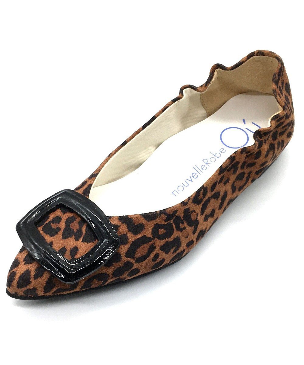 nouvelleRobe Oū 【本革・高反発】Buckle Ornament ポインテッドトゥ パンプス 