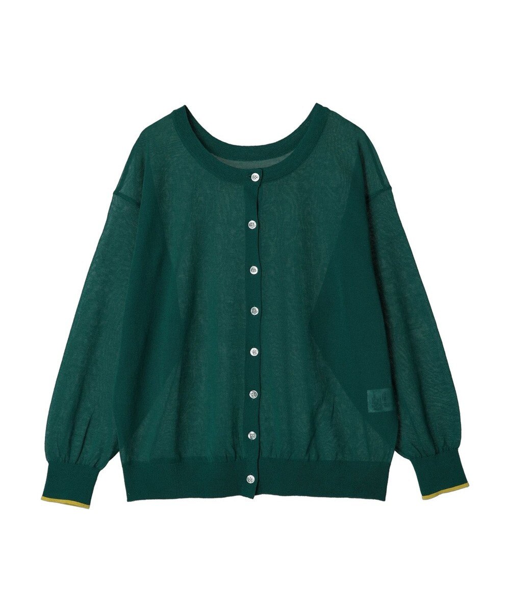 AMERICAN HOLIC バイカラーシアーニットカーディガン 