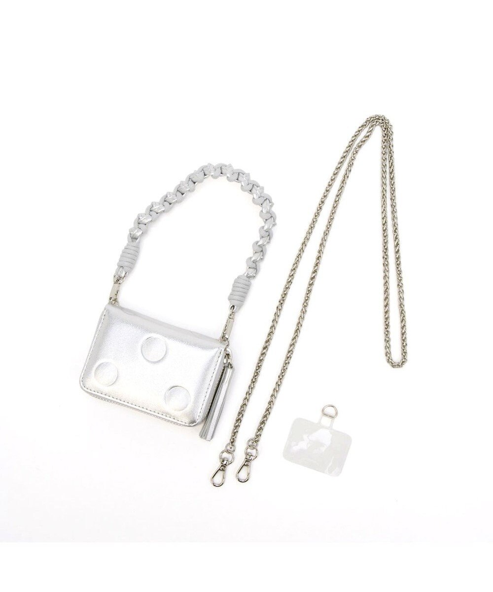 UNBILLION ペルケ perche / ドット型押し・ジャバラチャームウォレットショルダー 