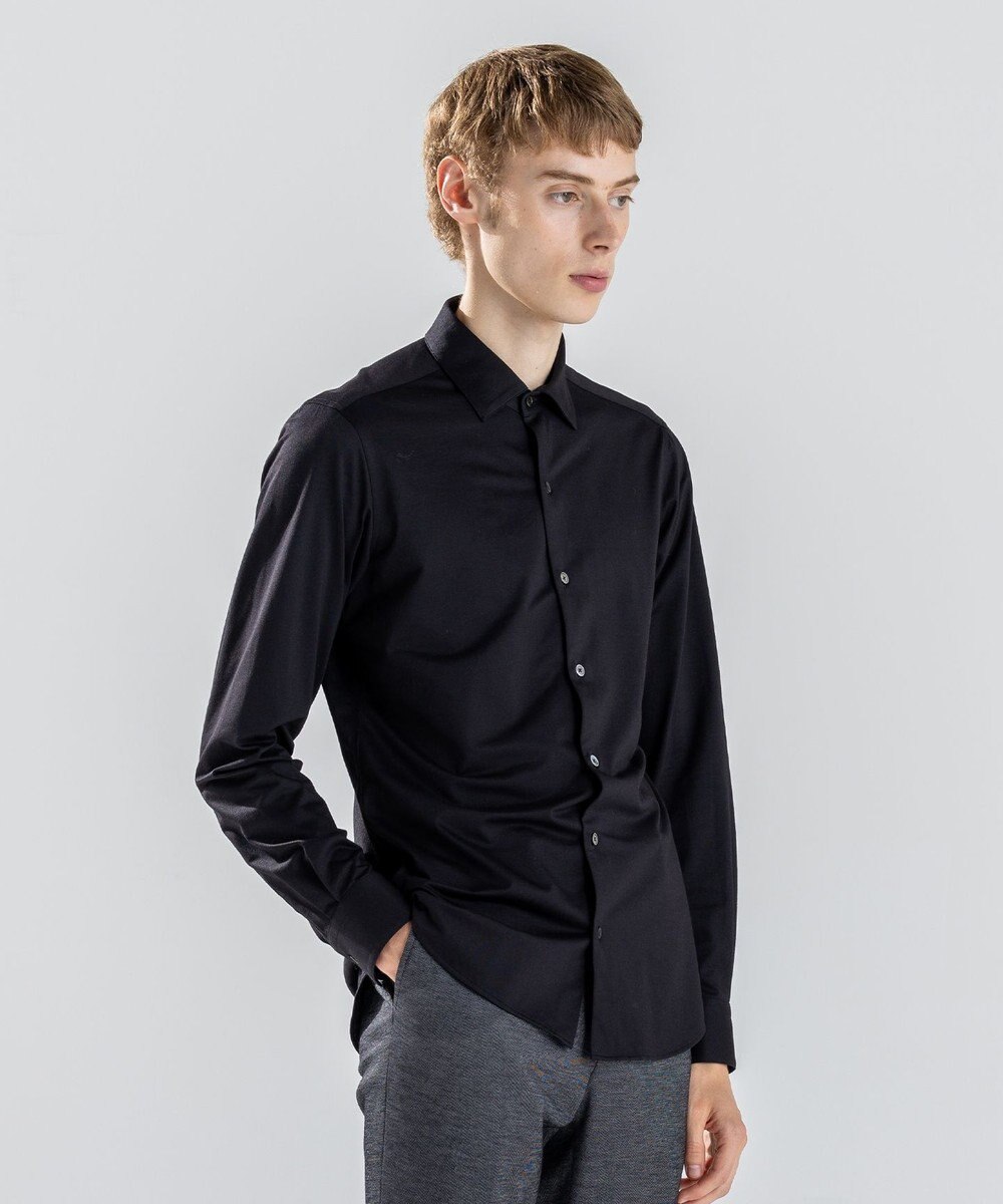 JOSEPH HOMME 【ストレッチ】ハイゲージコットンジャージー 　長袖レギュラーカラーシャツ 