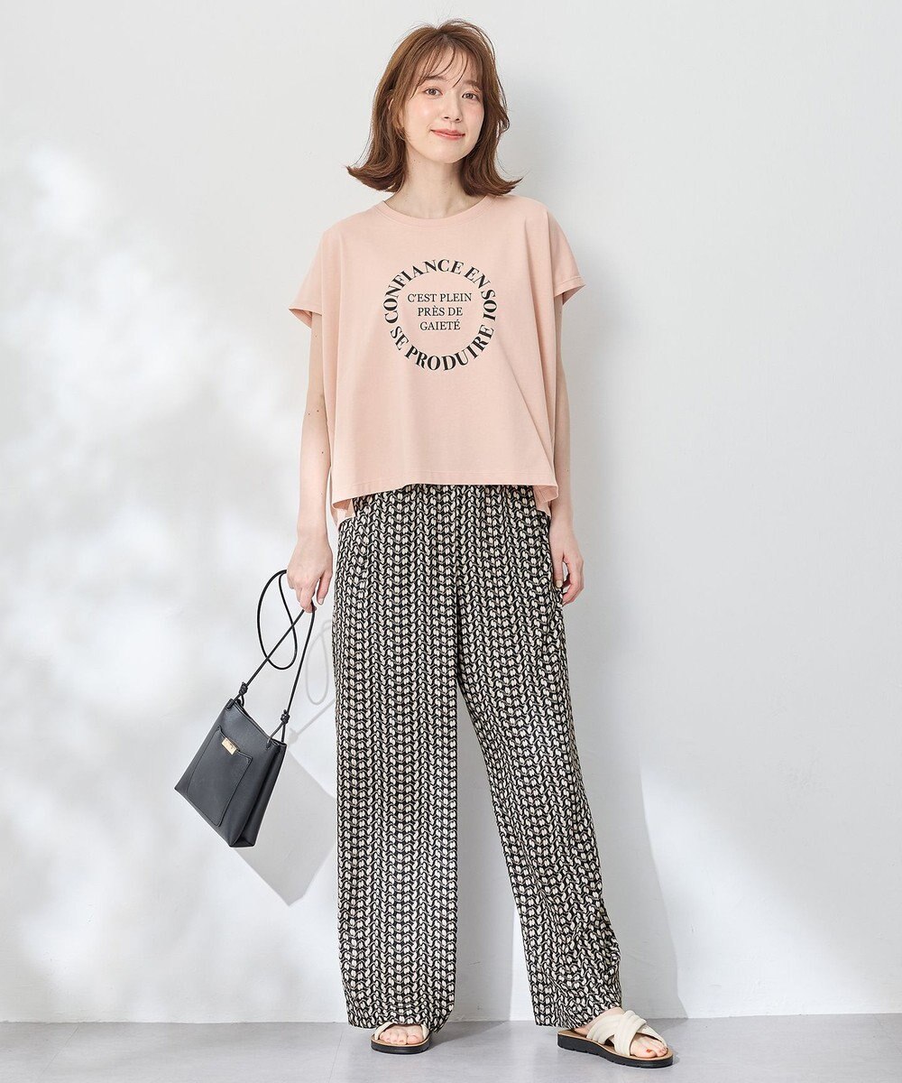 ANY 【洗濯機可/ウエストゴム】ウェーブプリントパンツ 