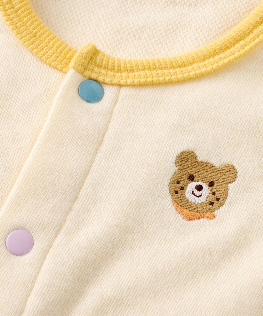 MIKI HOUSE HOT BISCUITS 【50-60cm】接結カノコ素材 ワンポイント刺繍 ツーウェイオール 