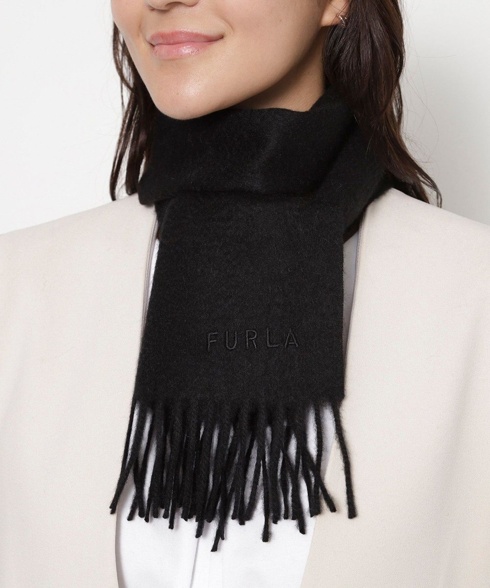MOONBAT FURLA(フルラ）カシミヤ100％ 無地 プチマフラー 